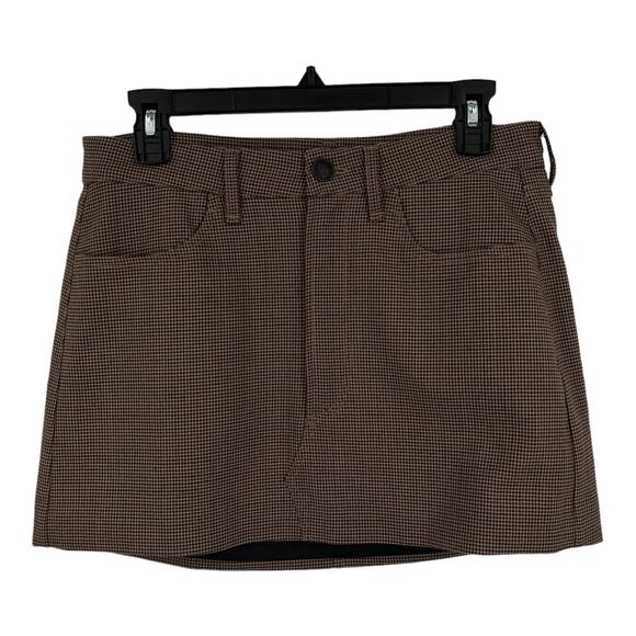 Rag & Bone Skirt Itty Bitty Plaid brown miniskirt size 6 - Picture 2 of 6